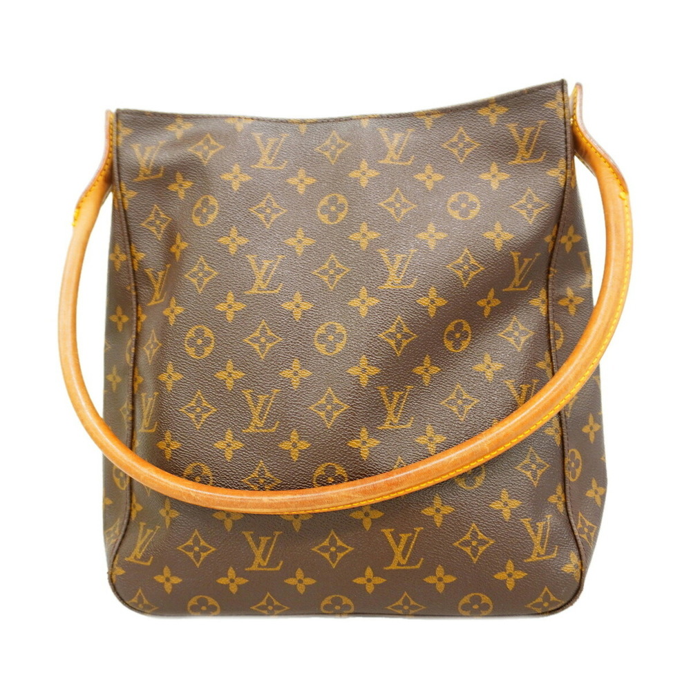 LOUIS VUITTON Authentic Brown Monogram Looping GM Shoulder Bag